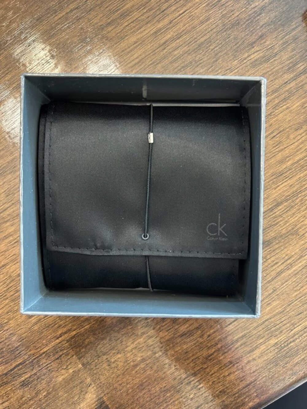 NWT Calvin Klein Silver & Peach Bangle Bracelet | Luxury Jewelry with Box & Pouc - Picture 5 of 7